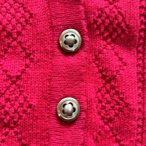 Vtg Silvercord red sweater vest - Picture 3 of 7